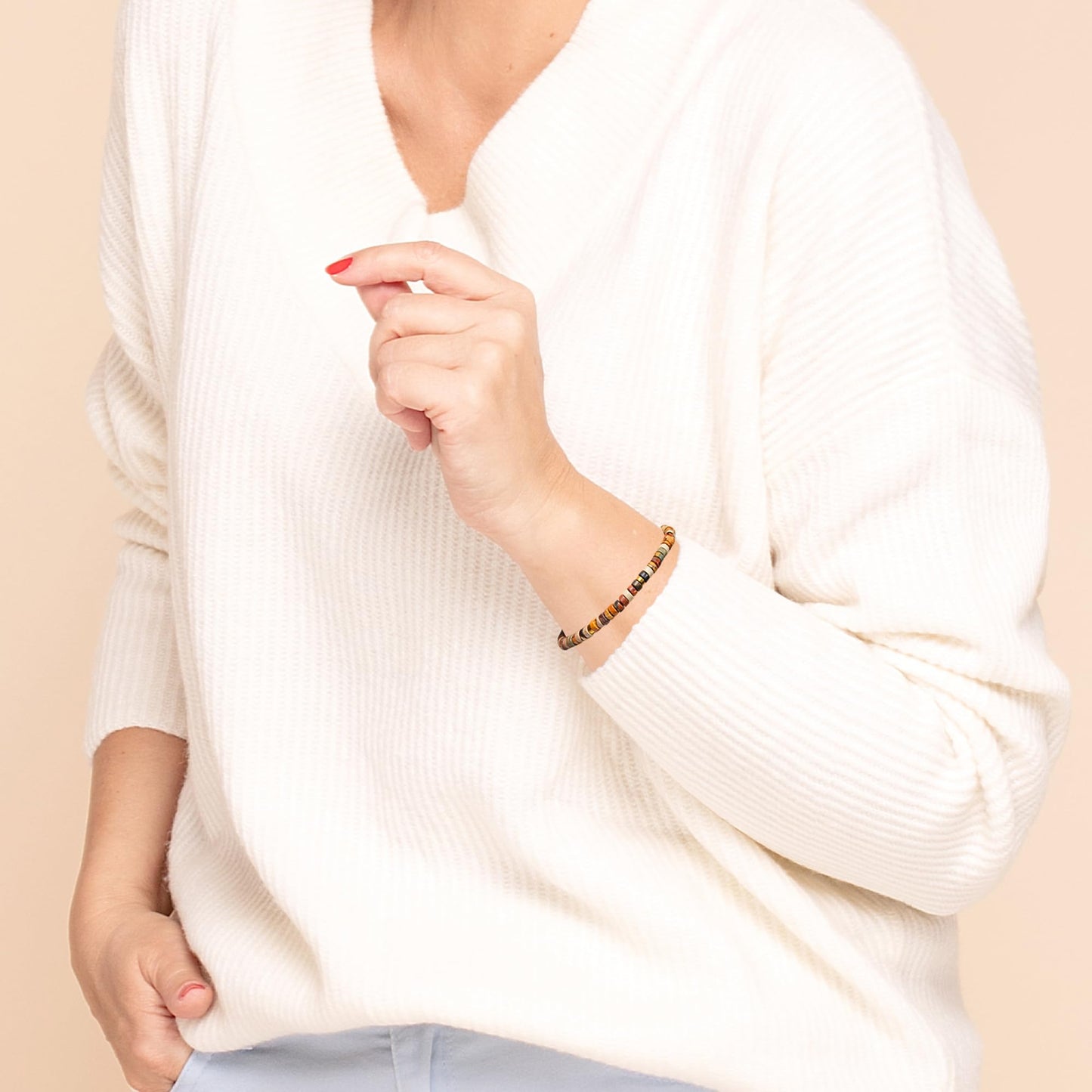 ZOKCC Inspirational Sister Gifts Bracelets for Women - Healing Natural Stone Bracelets for Women - Mohters Day Birthday Christmas Valentines Gifts for Sister Her Friends