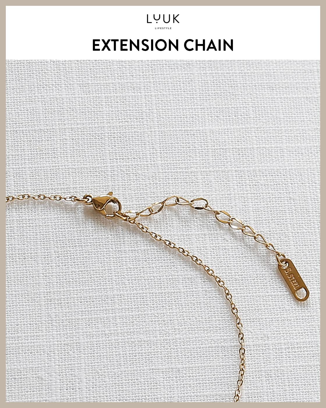 LUUK LIFESTYLE Necklace for women with Infinity pendant and HAPPINESS gift card, modern and minimalist fashion accessory, jewelry to offer, girlfriend, loved one, proof of infinite love, gold