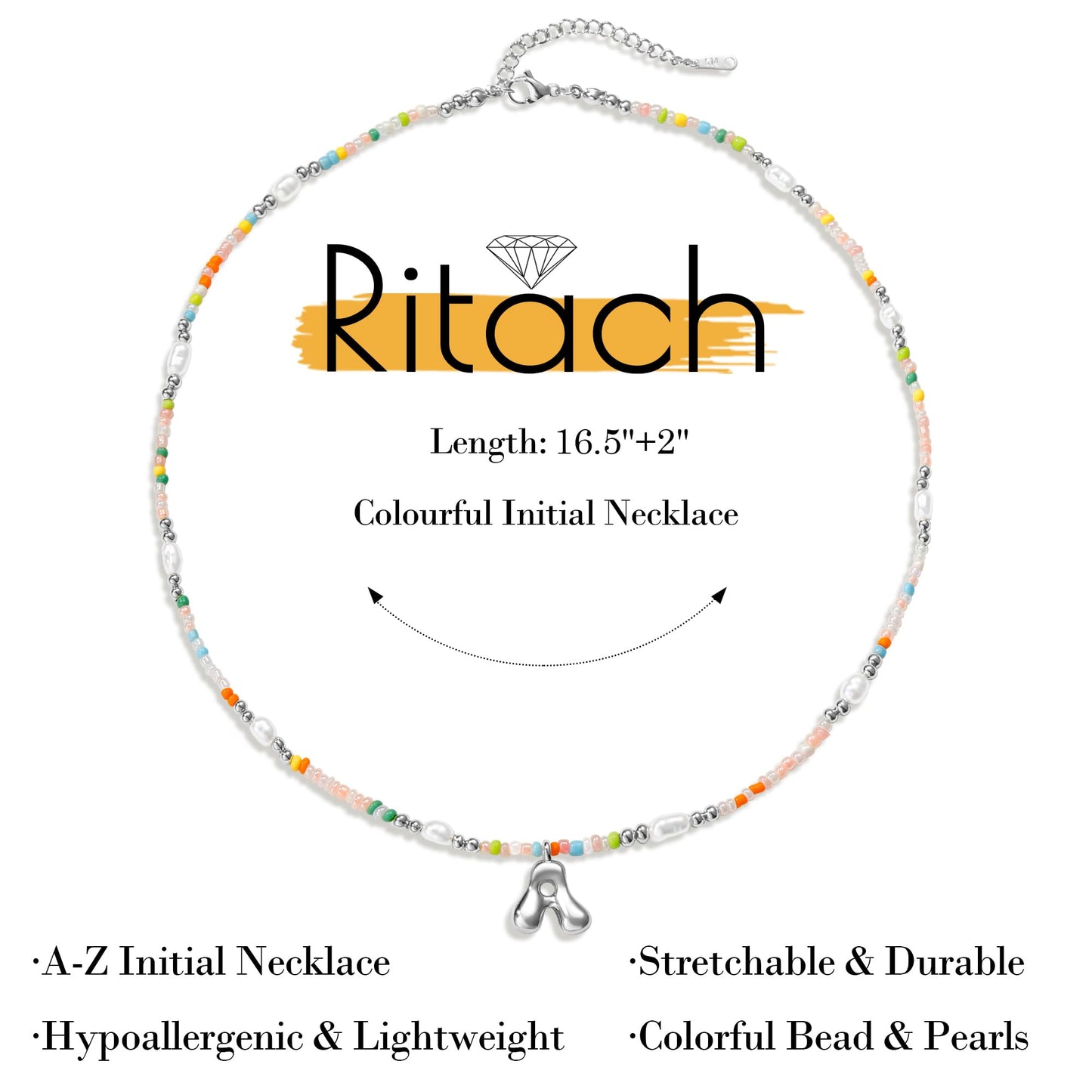 Ritach Gifts for Kids Jewelry - Initial Necklace Pearl Necklaces for Women Teen Girl Gifts for Kids Gift Letter J Initial Necklaces for Women Kid Jewelry for Girls Little Girl Gift