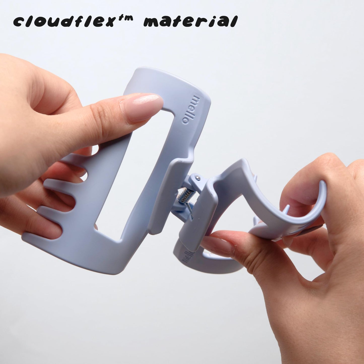 The Original Mello Hair Claw Clip Squishy Claw Clip Made in Korea Patent Pending 30021976 (Purple, Medium)
