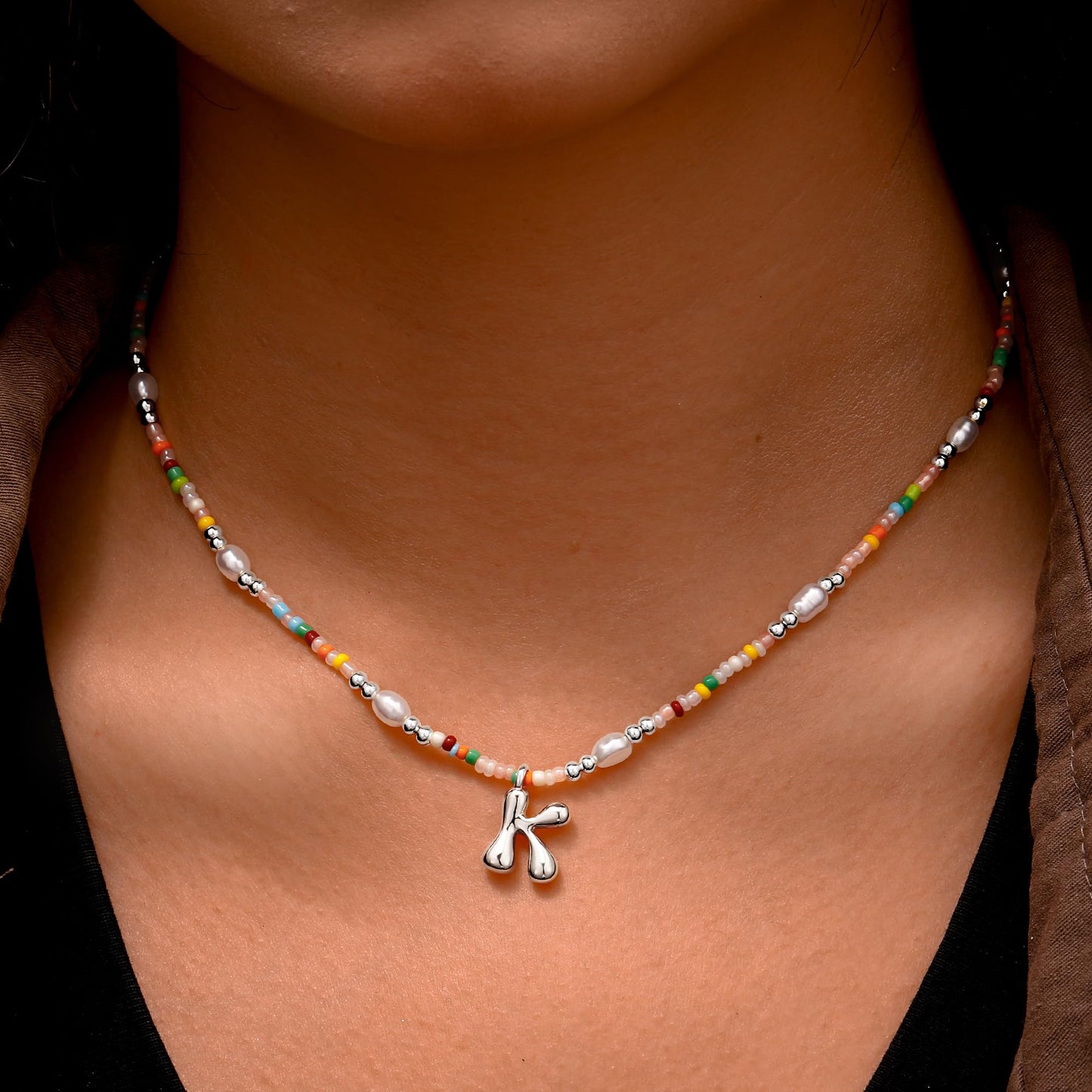 Ritach 7 8 9 10 Year Old Girl Gifts - Initial Necklace for Girls Jewelry Beaded Letter Y Necklace Silver Initial Necklaces for Women Gifts for 7 8 9 10 11 Year Old Girl Birthday Gift